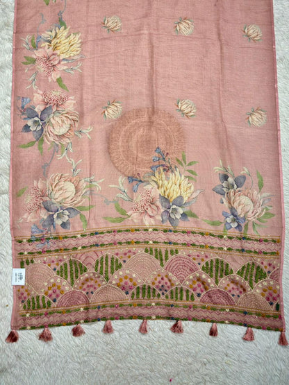 Floral Embroidered Saree – A Must-Have by SHAGUN FASHION