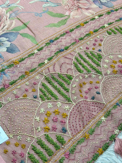 Floral Embroidered Saree – A Must-Have by SHAGUN FASHION