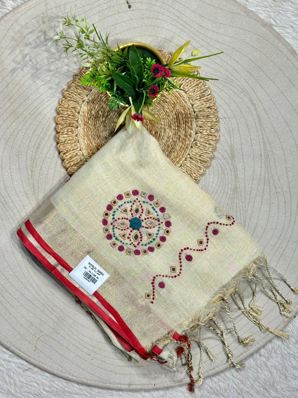 Stunning Traditional Embroidered Saree by SHAGUN FASHION