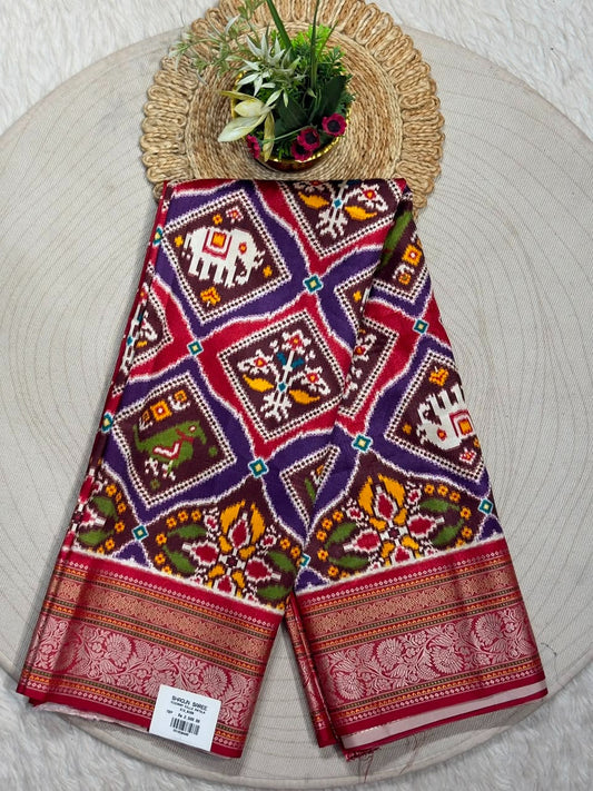 SHAGUN FASHION Premium Heritage Patola Silk Saree