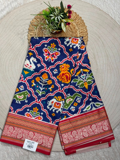 SHAGUN FASHION Premium Heritage Patola Silk Saree with Rich Zari Border