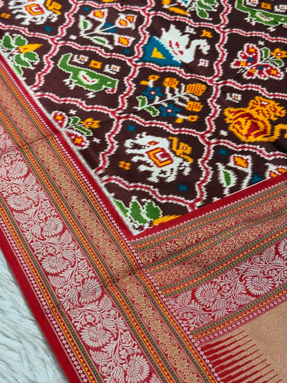 SHAGUN FASHION Premium Heritage Patola Silk Saree with Rich Zari Border
