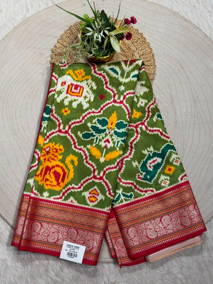 SHAGUN FASHION Exclusive: Premium Silk Patola Saree with Traditional Border