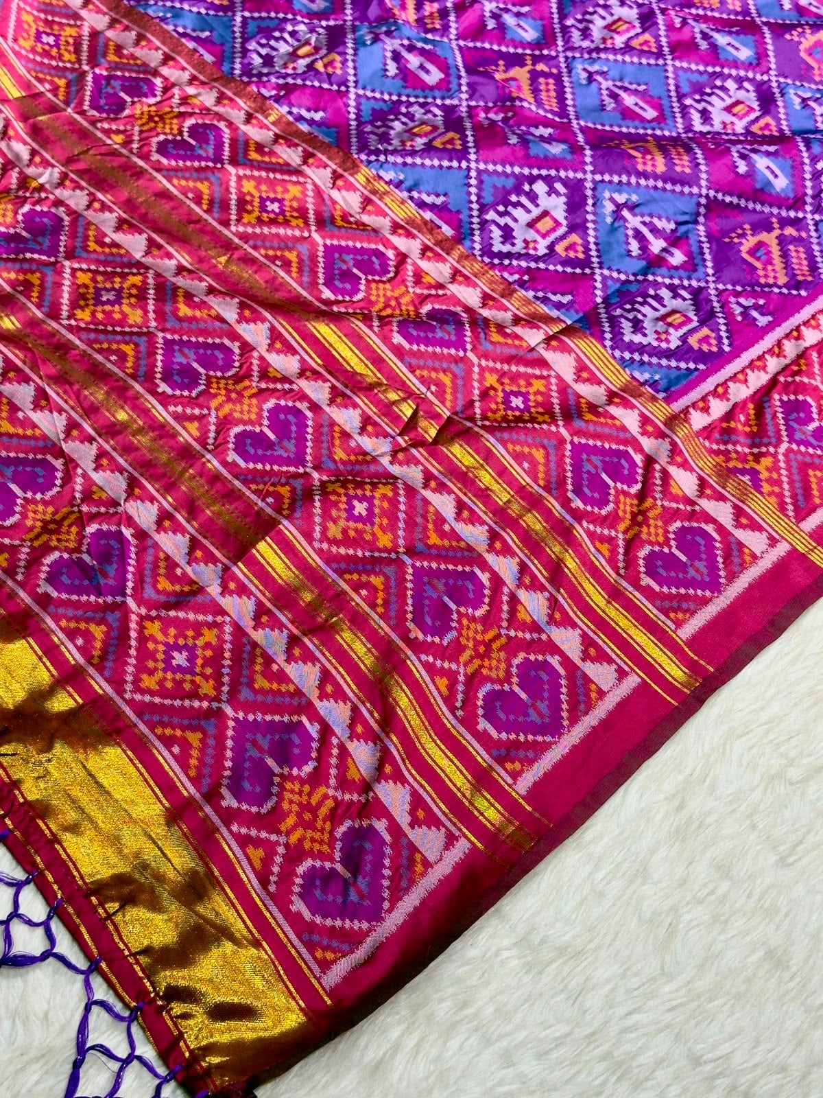 SHAGUN FASHION Festive Special: Royal Silk Ikkat Patola Saree