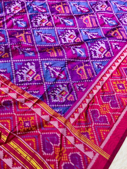 SHAGUN FASHION Festive Special: Royal Silk Ikkat Patola Saree