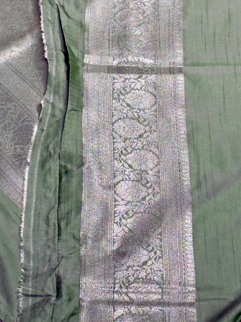Beautiful Premium Heavy Border Satin Silk Saree by SHAGUN FASHION