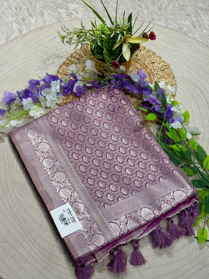 Beautiful Premium Heavy Border Satin Silk Saree by SHAGUN FASHION