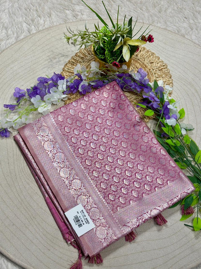 Beautiful Premium Heavy Border Satin Silk Saree by SHAGUN FASHION