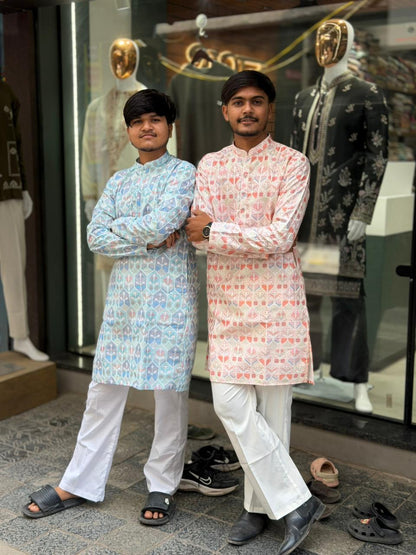 SHAGUN FASHION Premium Men's Designer Printed Kurta Collection
