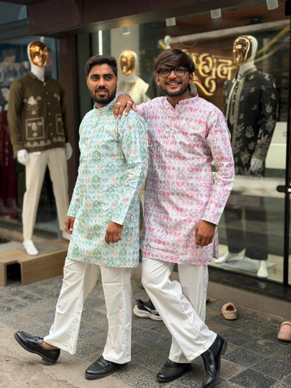 SHAGUN FASHION Premium Men's Designer Printed Kurta Collection