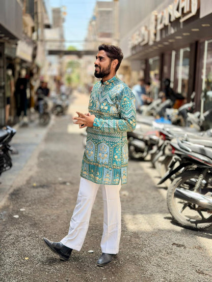 Shagun Fashion Men’s Premium Traditional Silk Kurta Pajama Set