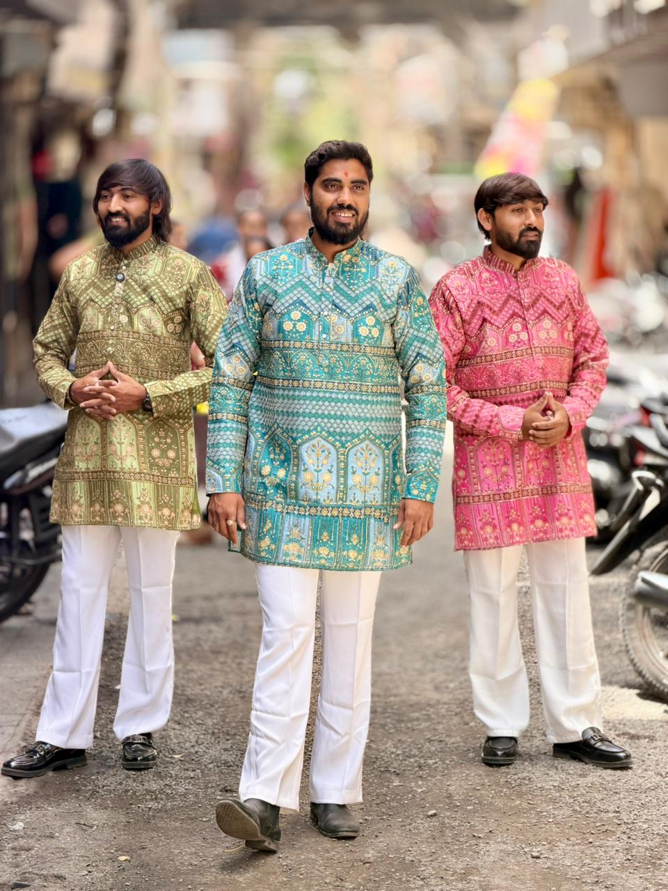 Shagun Fashion Men’s Premium Traditional Silk Kurta Pajama Set