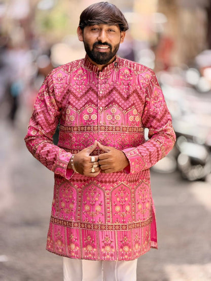 Shagun Fashion Men’s Premium Traditional Silk Kurta Pajama Set