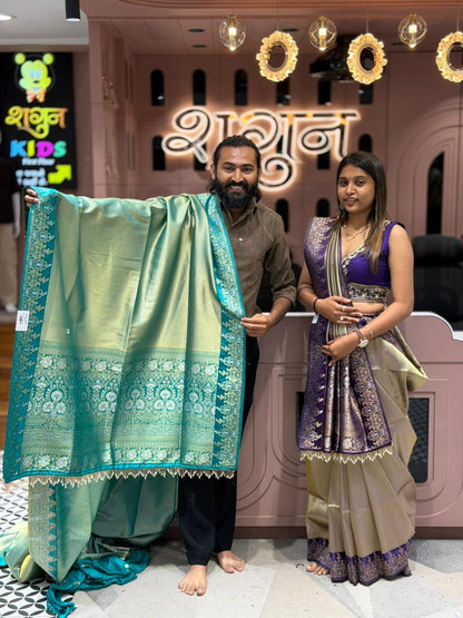 SHAGUN FASHION Luxury Banarasi Silk Saree with Fancy Border & Designer Blouse
