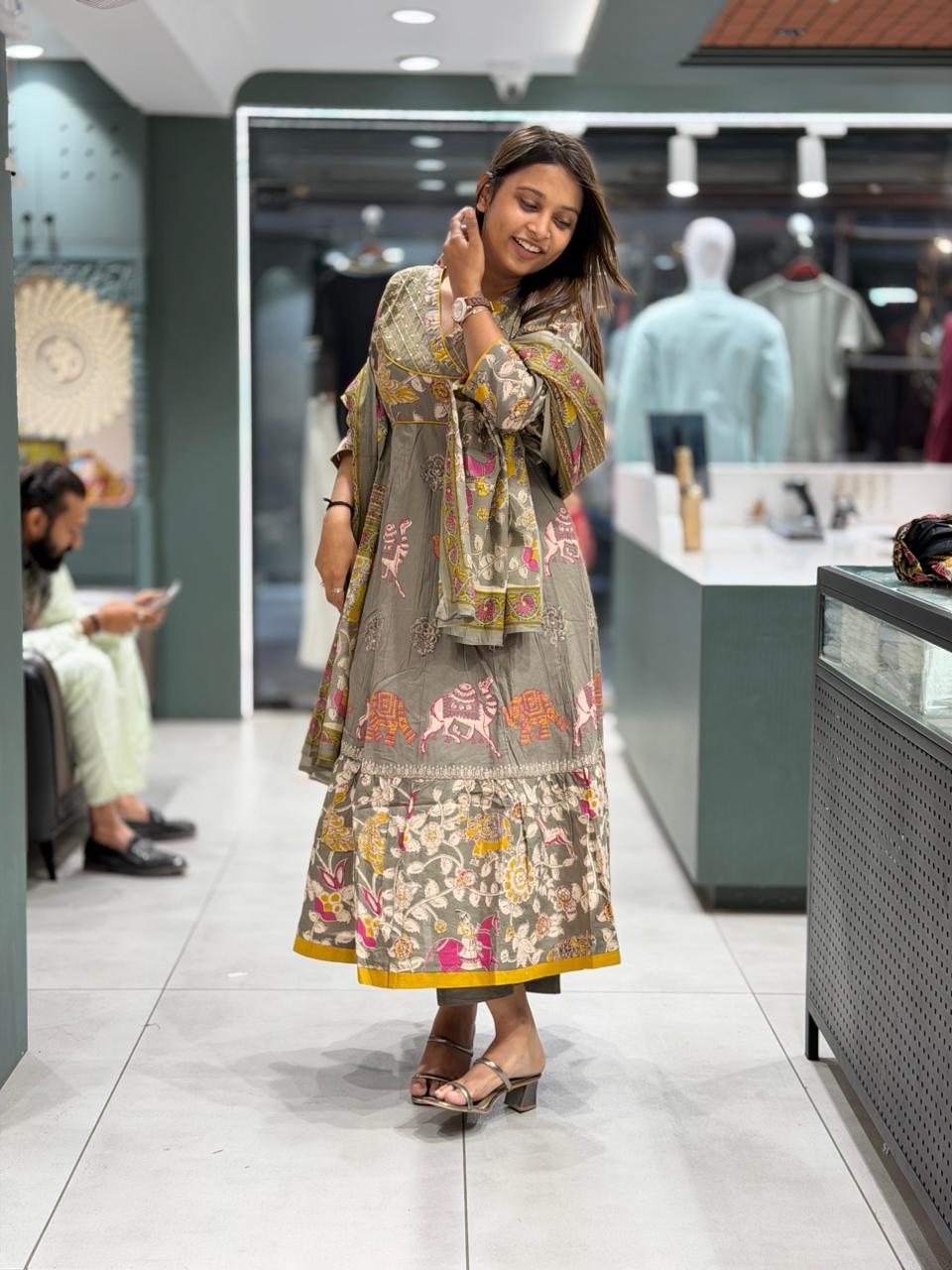 SHAGUN FASHION Beautiful Anarkali Kurti Pant Set with Dupatta