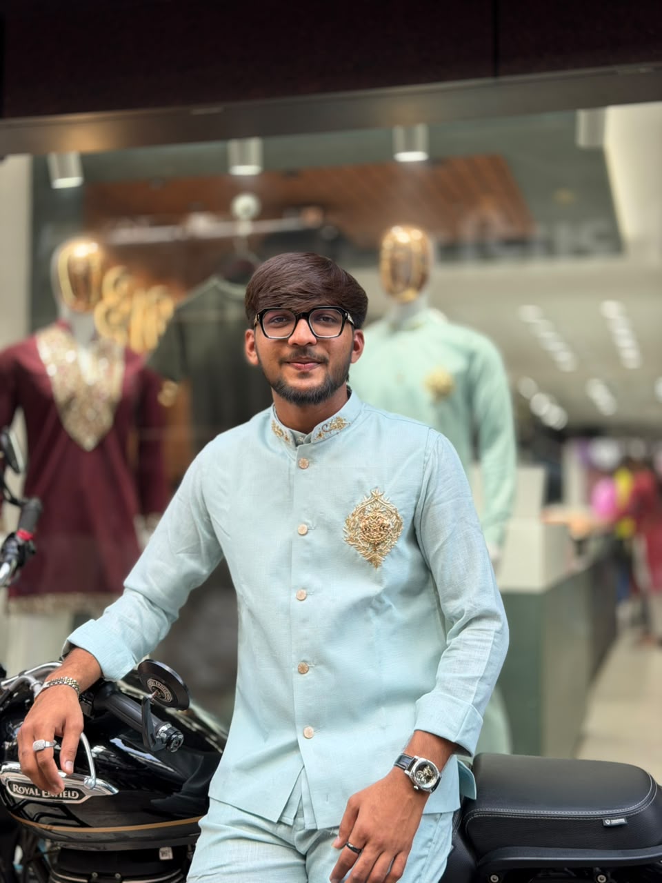 SHAGUN FASHION Premium Men's Indo-Western Suit Set with Royal Embroidery