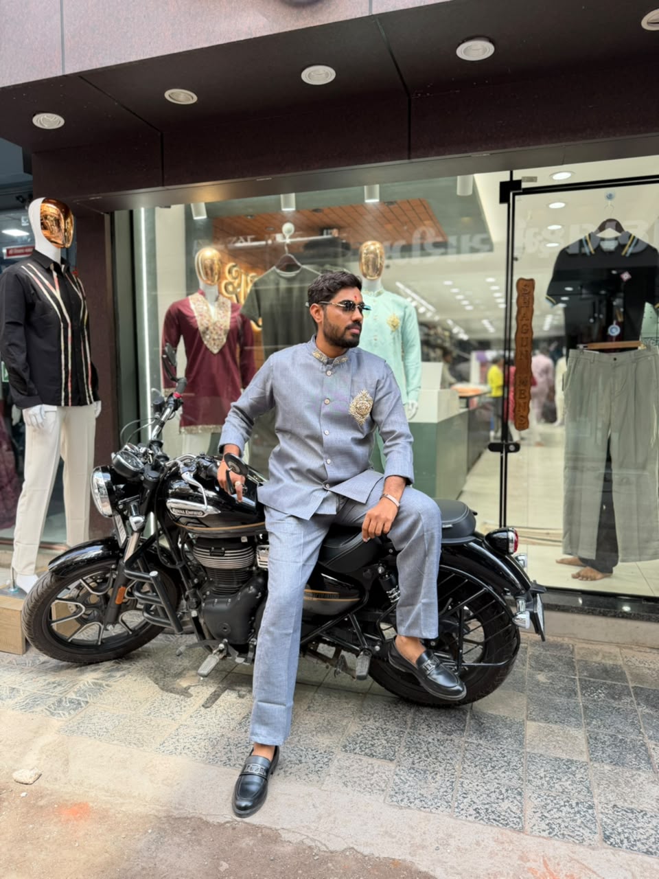 SHAGUN FASHION Premium Men's Indo-Western Suit Set with Royal Embroidery
