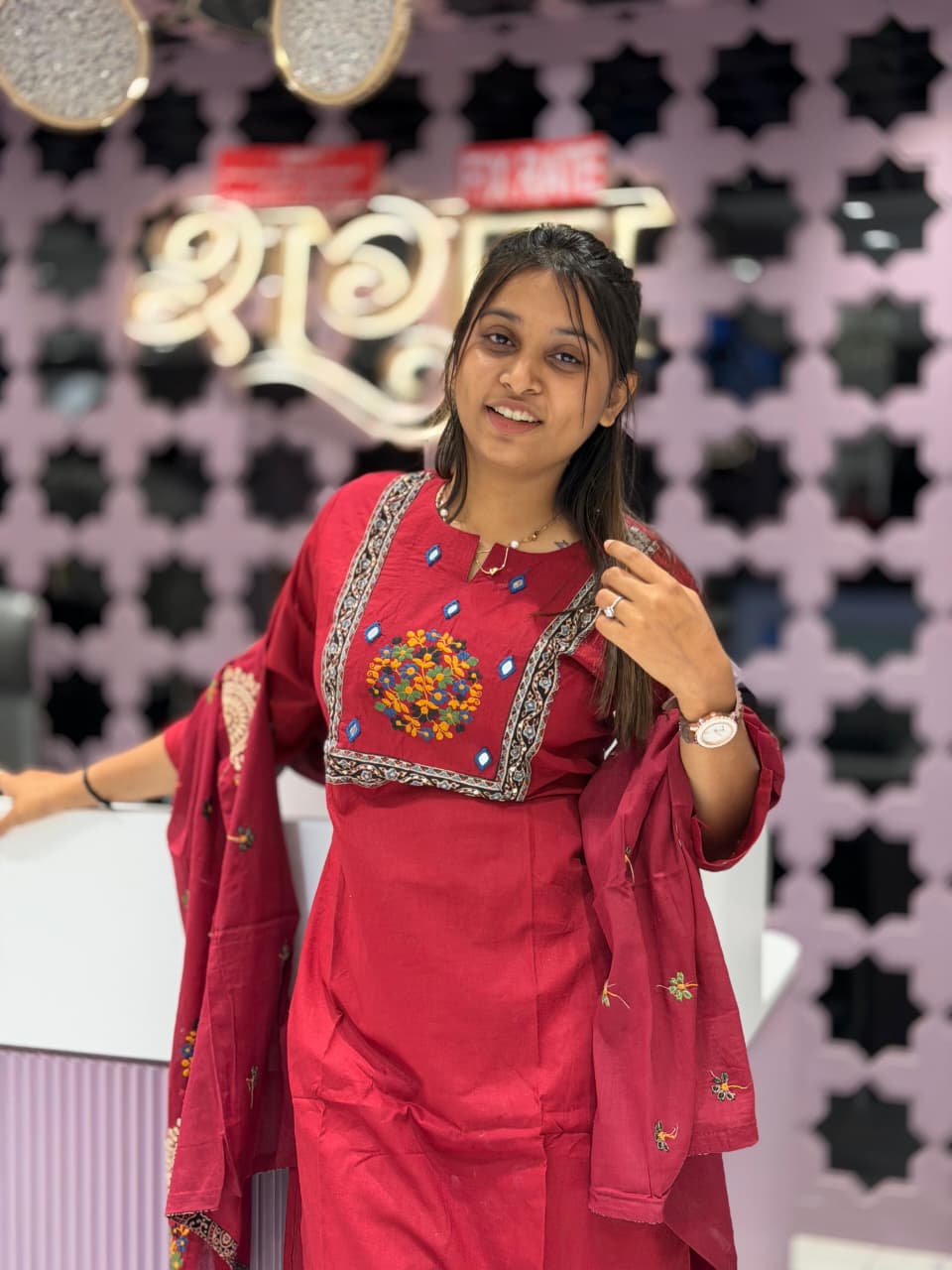Traditional Cotton Kurti Pant Set with Dupatta – From SHAGUN FASHION