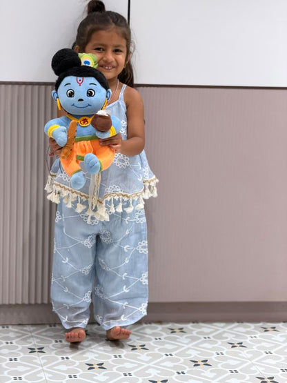 SHAGUN FASHION Cute Cotton Embroidered Top & Dhoti Pant Set for Girls