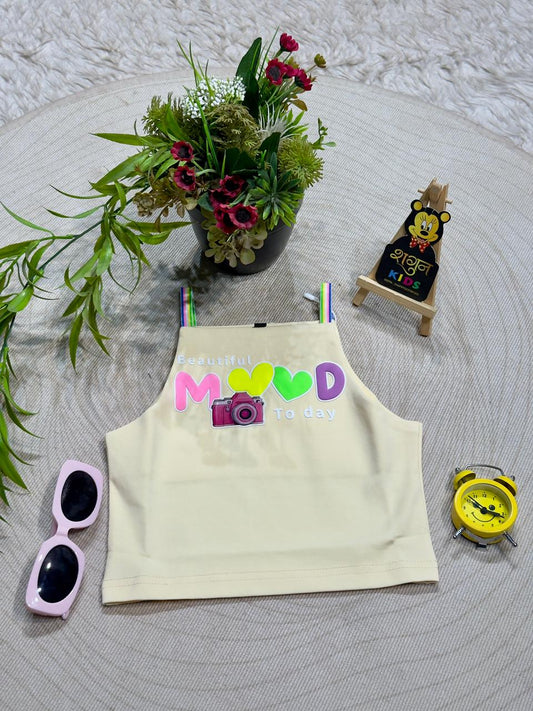 SHAGUN FASHION Trendy Kids "Beautiful Mood Today" Crop Top