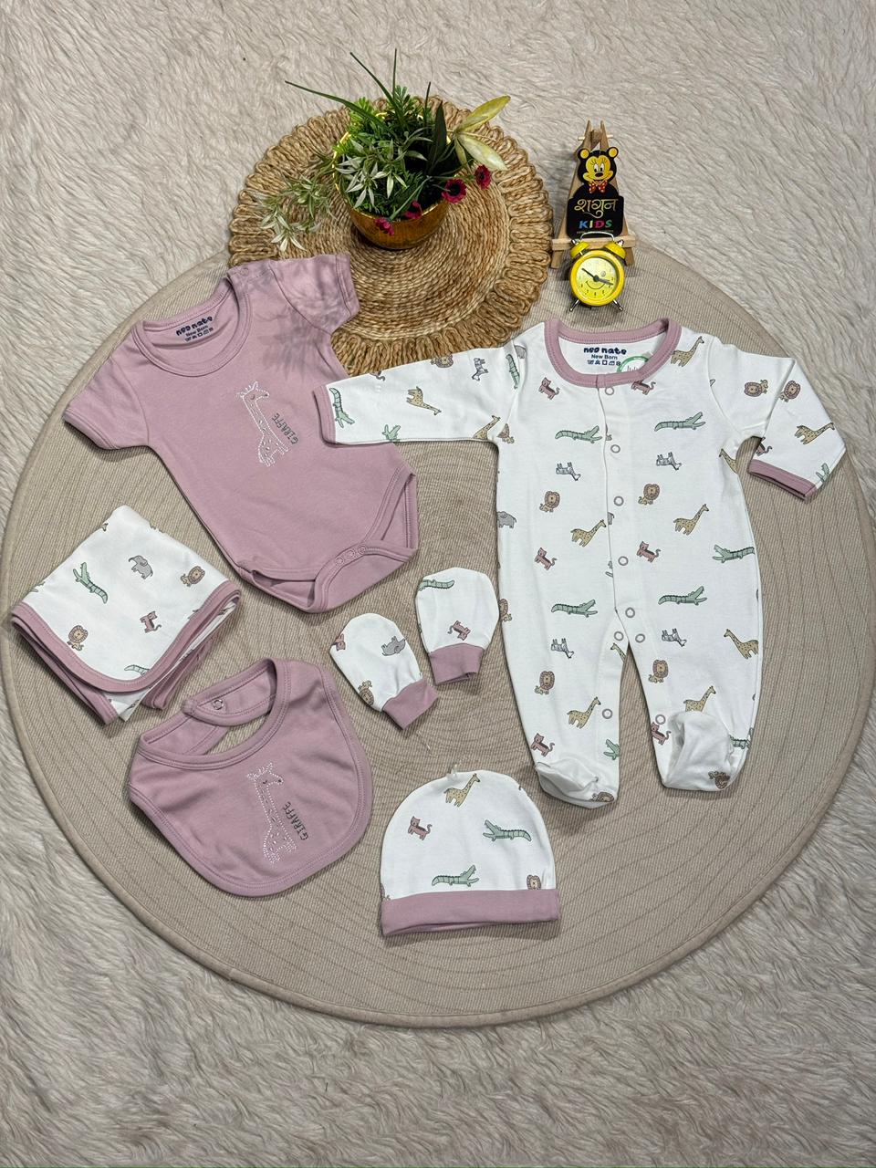 SHAGUN FASHION Premium 6-Piece New Born Baby Gift Set – Super Soft Cotton Wear for Infants