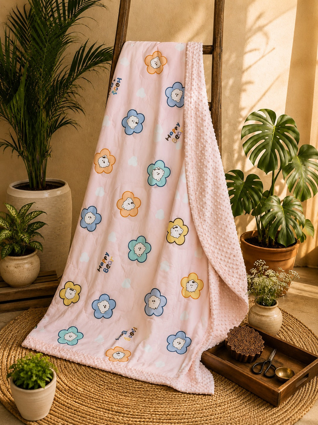SHAGUN FASHION Premium Kids AC Dohar Blanket – Super Soft Minky Dot & Pure Cotton Quilt for Babies