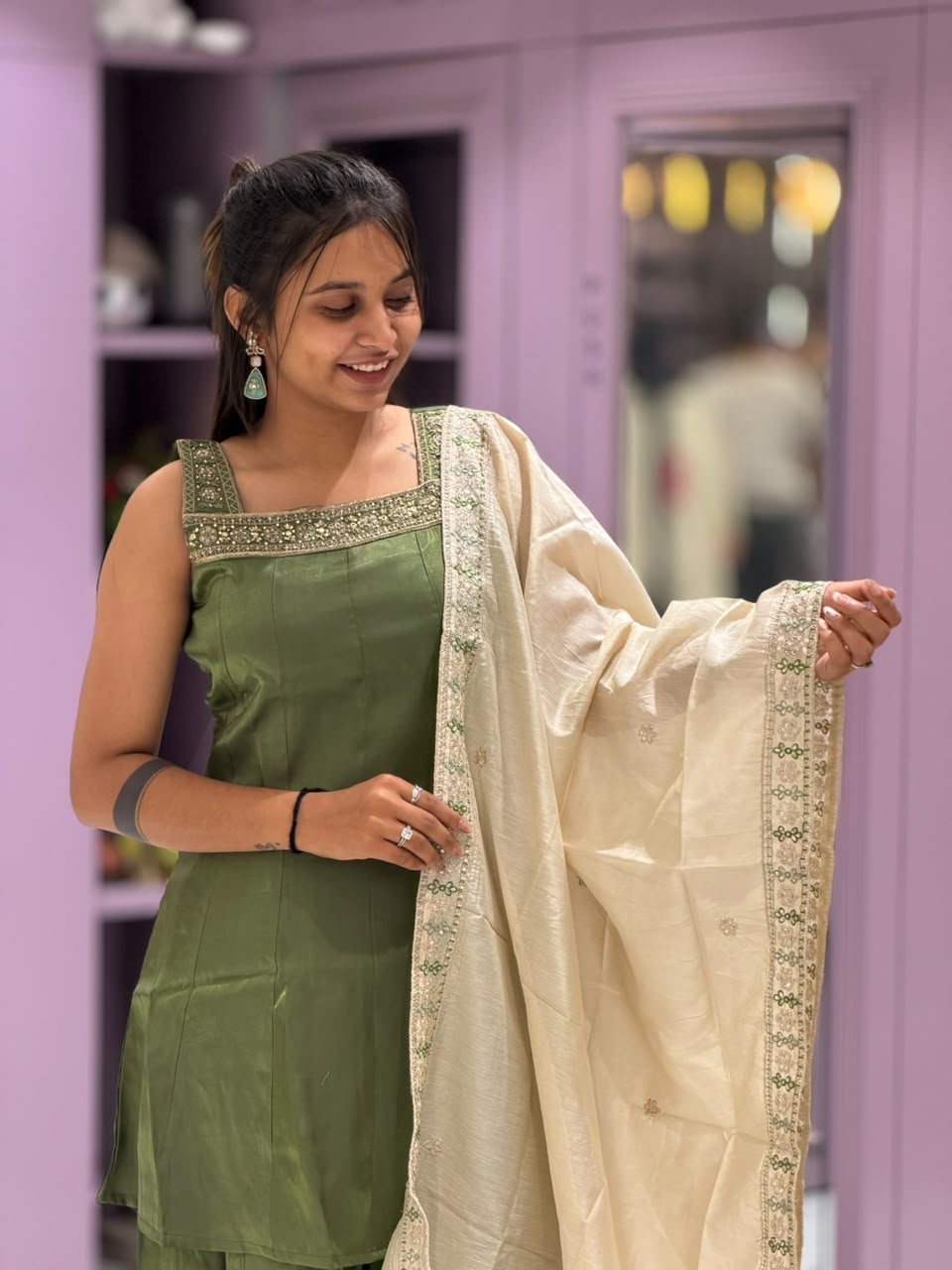SHAGUN FASHION Premium Silk 3-Piece Sharara Set with Designer Dupatta