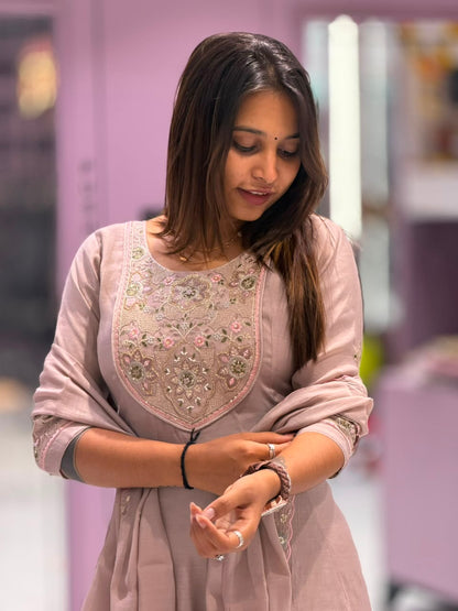 Elegant 3-Piece Silk Suit Set with Beautiful Embroidery by SHAGUN FASHION