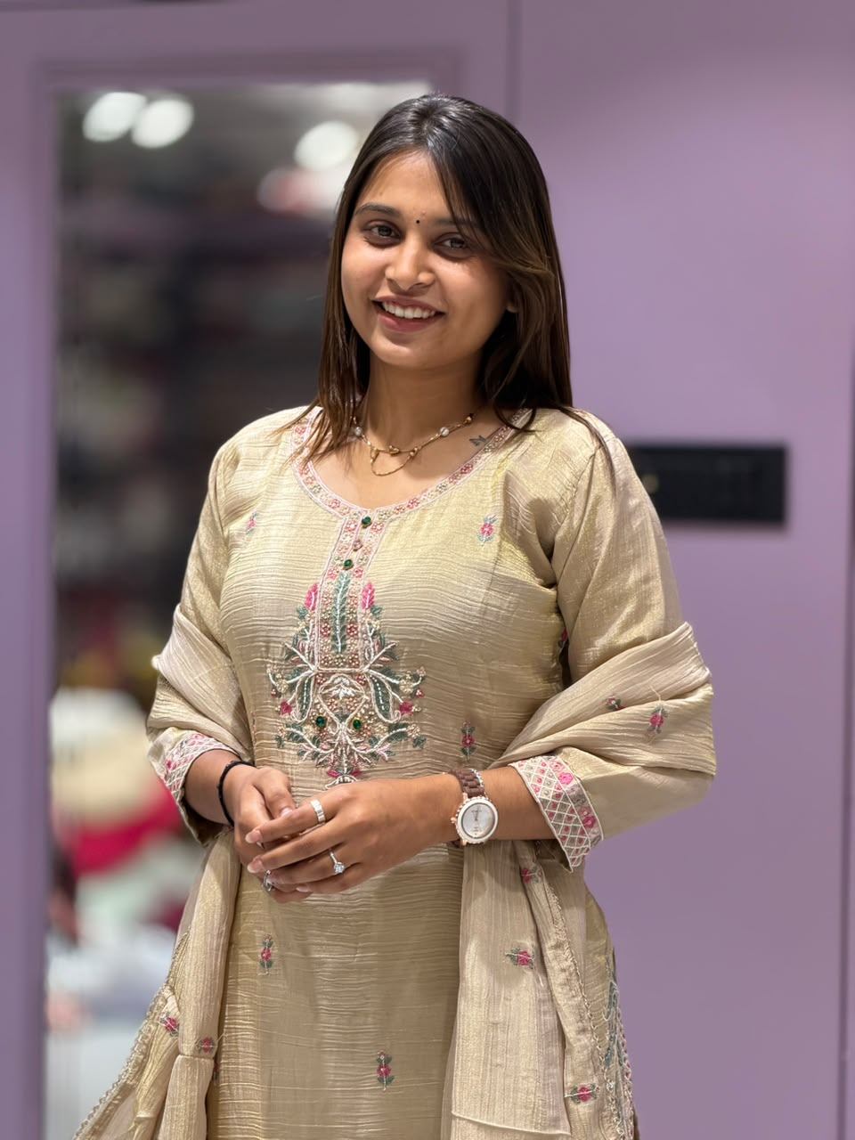 SHAGUN FASHION Premium Embroidered Kurti Pant Set with Dupatta