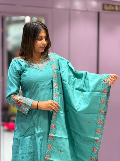 SHAGUN FASHION Premium Designer Kurti-Plazo Set with Matching Dupatta