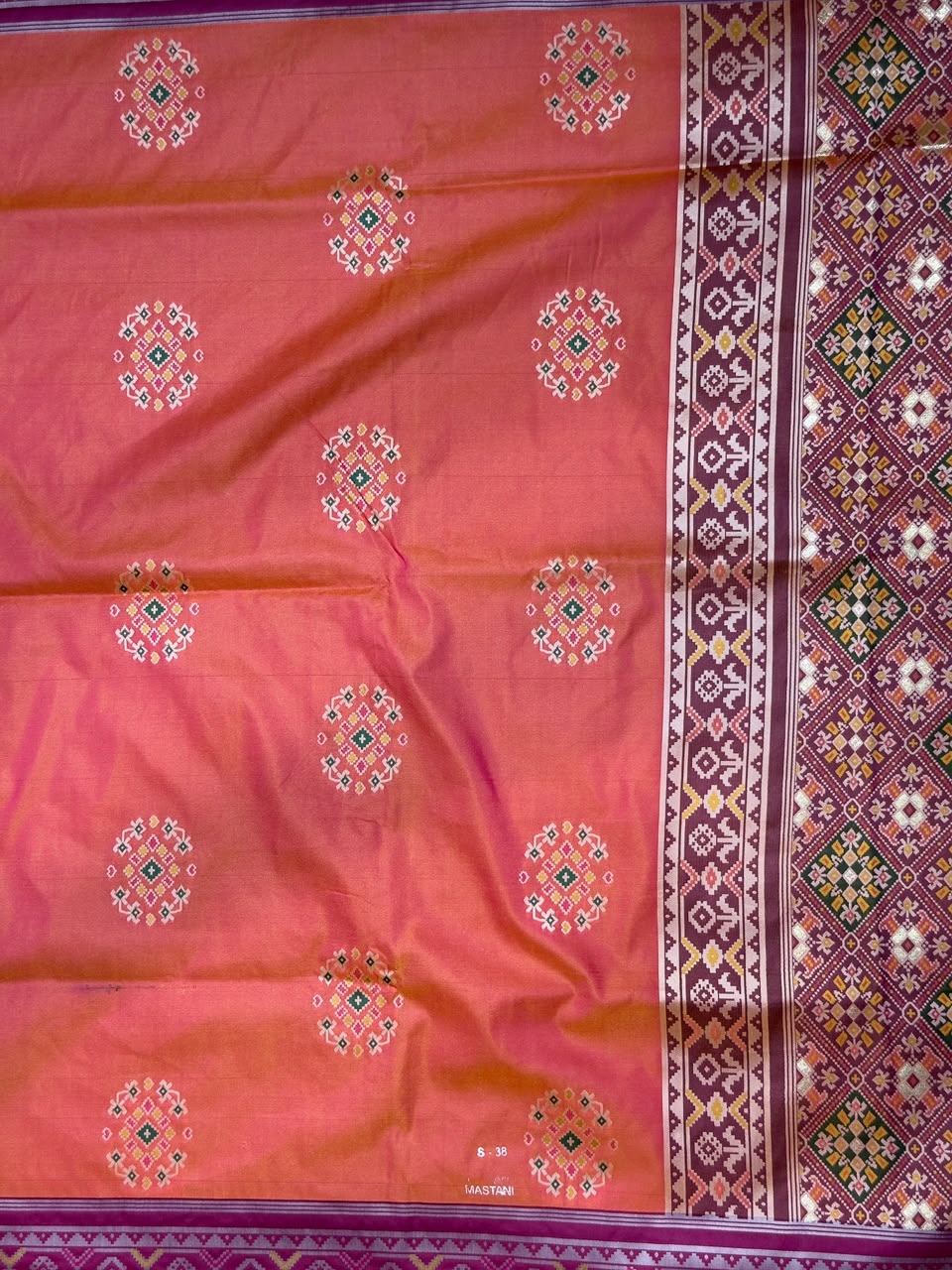 SHAGUN FASHION Traditional Gajji Silk Patola Print Saree with Designer Border & Tassels