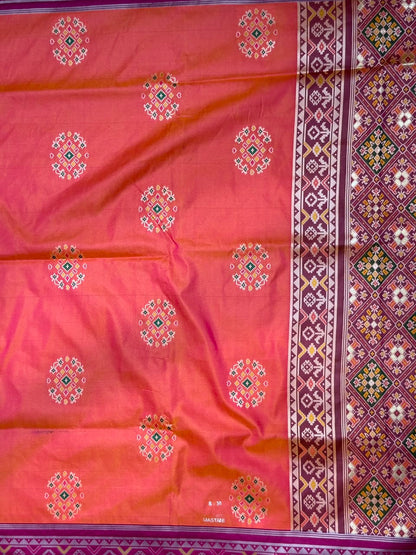 SHAGUN FASHION Traditional Gajji Silk Patola Print Saree with Designer Border & Tassels