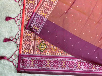 SHAGUN FASHION Traditional Gajji Silk Patola Print Saree with Designer Border & Tassels