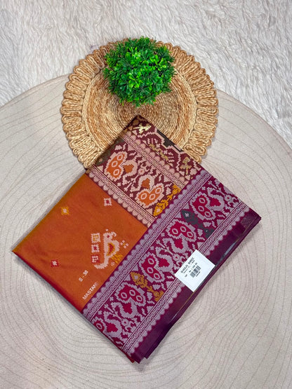 SHAGUN FASHION Premium Mastani Silk Patola Print Saree with Designer Weaved Border & Matching Blouse Piece
