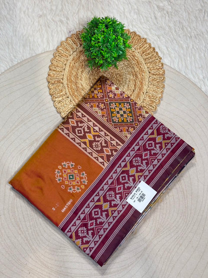 SHAGUN FASHION Traditional Gajji Silk Patola Print Saree with Designer Border & Tassels