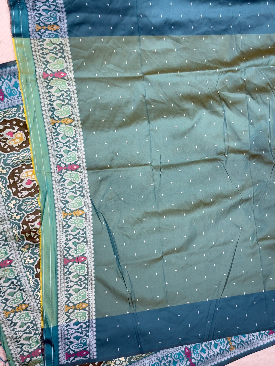 SHAGUN FASHION Premium Mastani Silk Patola Print Saree with Designer Weaved Border & Matching Blouse Piece