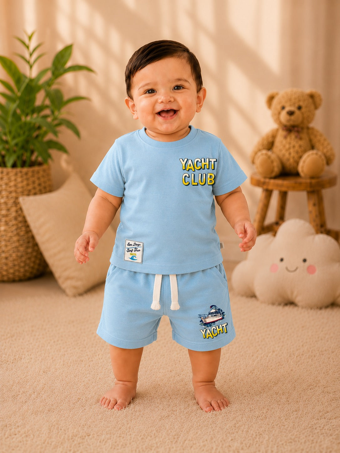 SHAGUN FASHION – Cute & Super Soft Baby Boy T-Shirt and Shorts Set