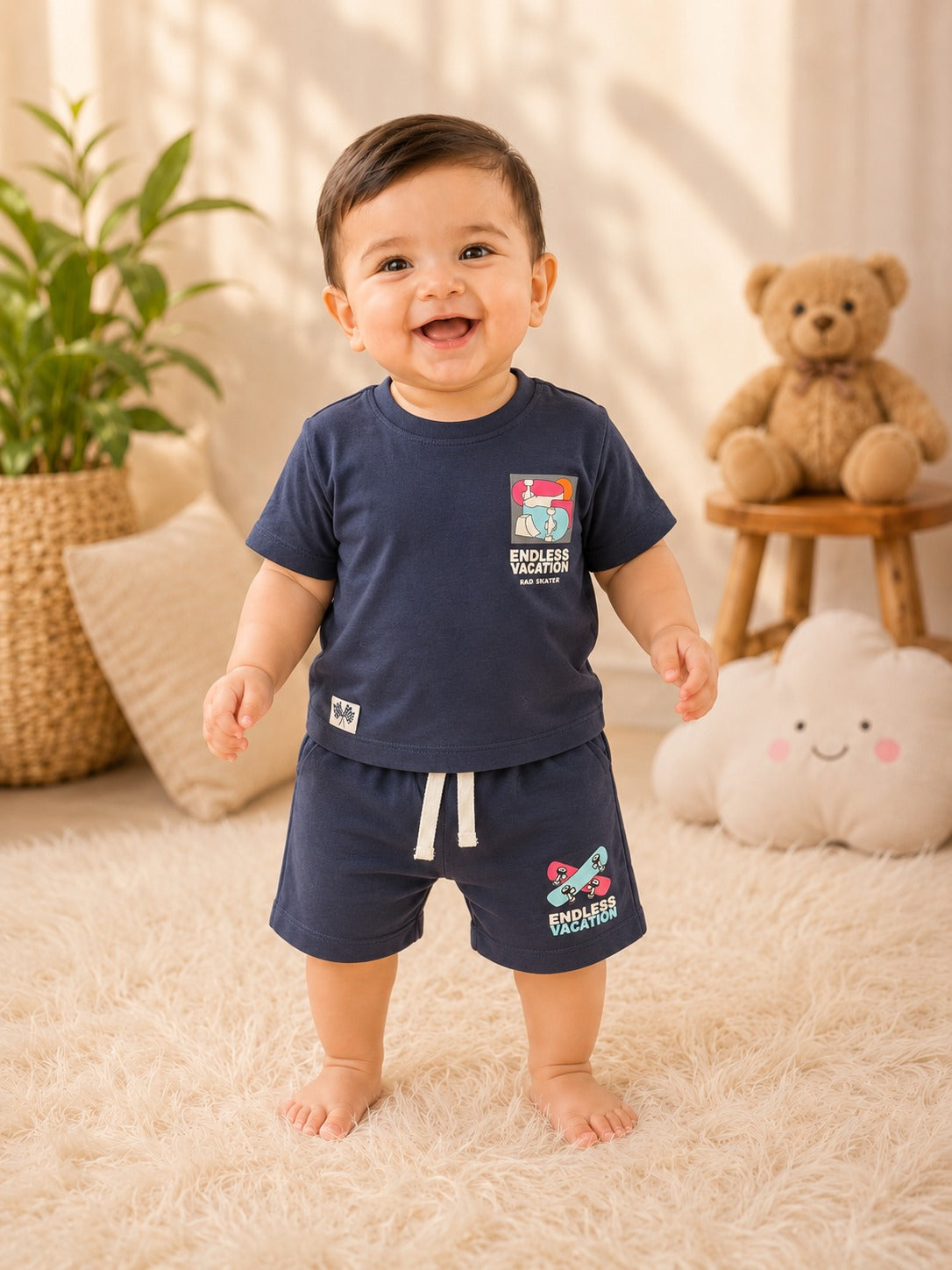 SHAGUN FASHION – Cute & Super Soft Baby Boy T-Shirt and Shorts Set