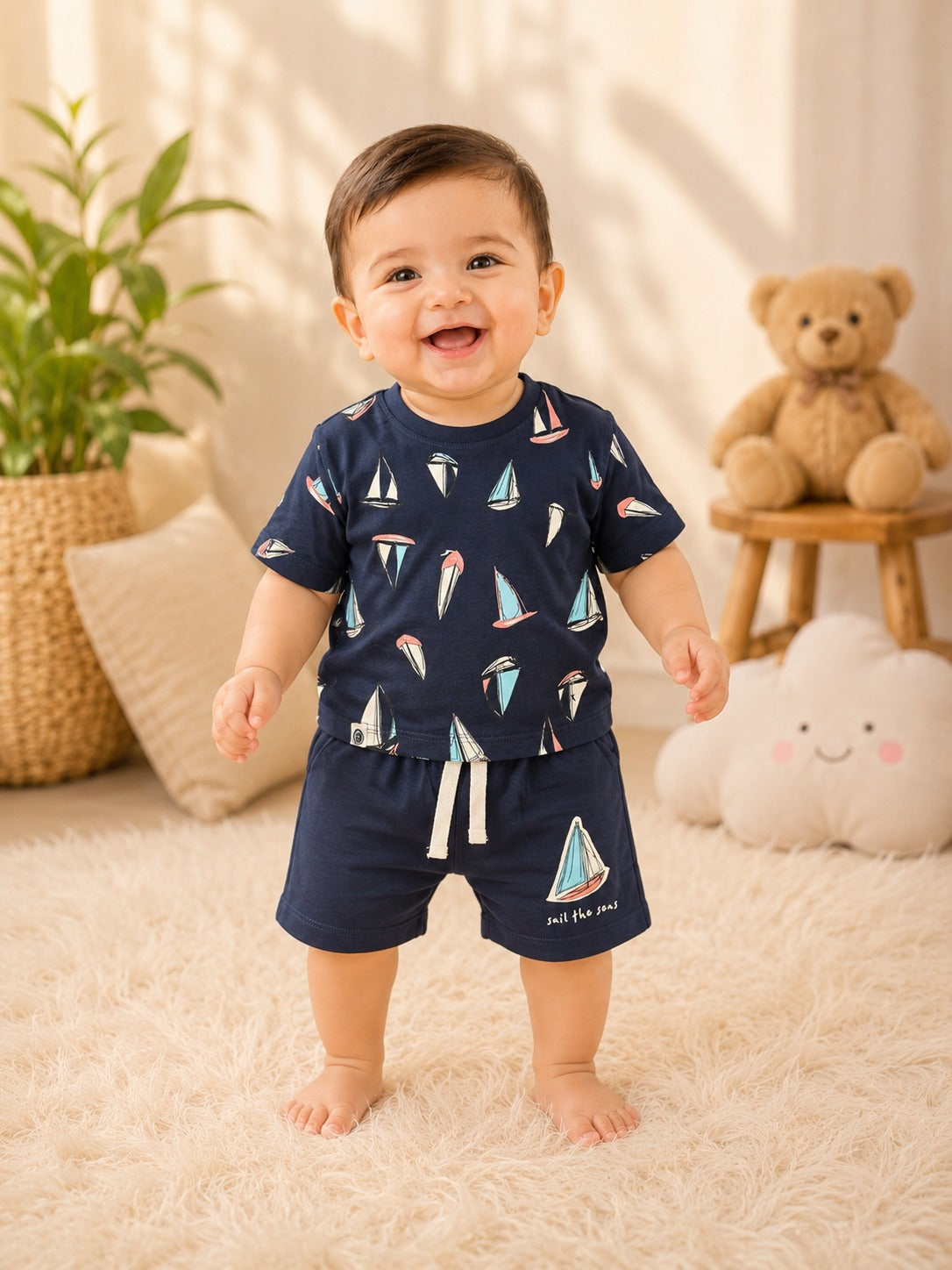 SHAGUN FASHION – Cute & Super Soft Baby Boy T-Shirt and Shorts Set