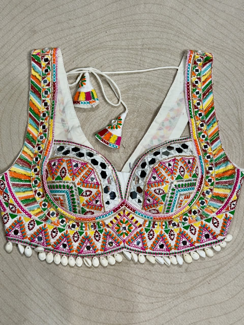SHAGUN FASHION Premium Designer Mirror & Threadwork Choli Blouse