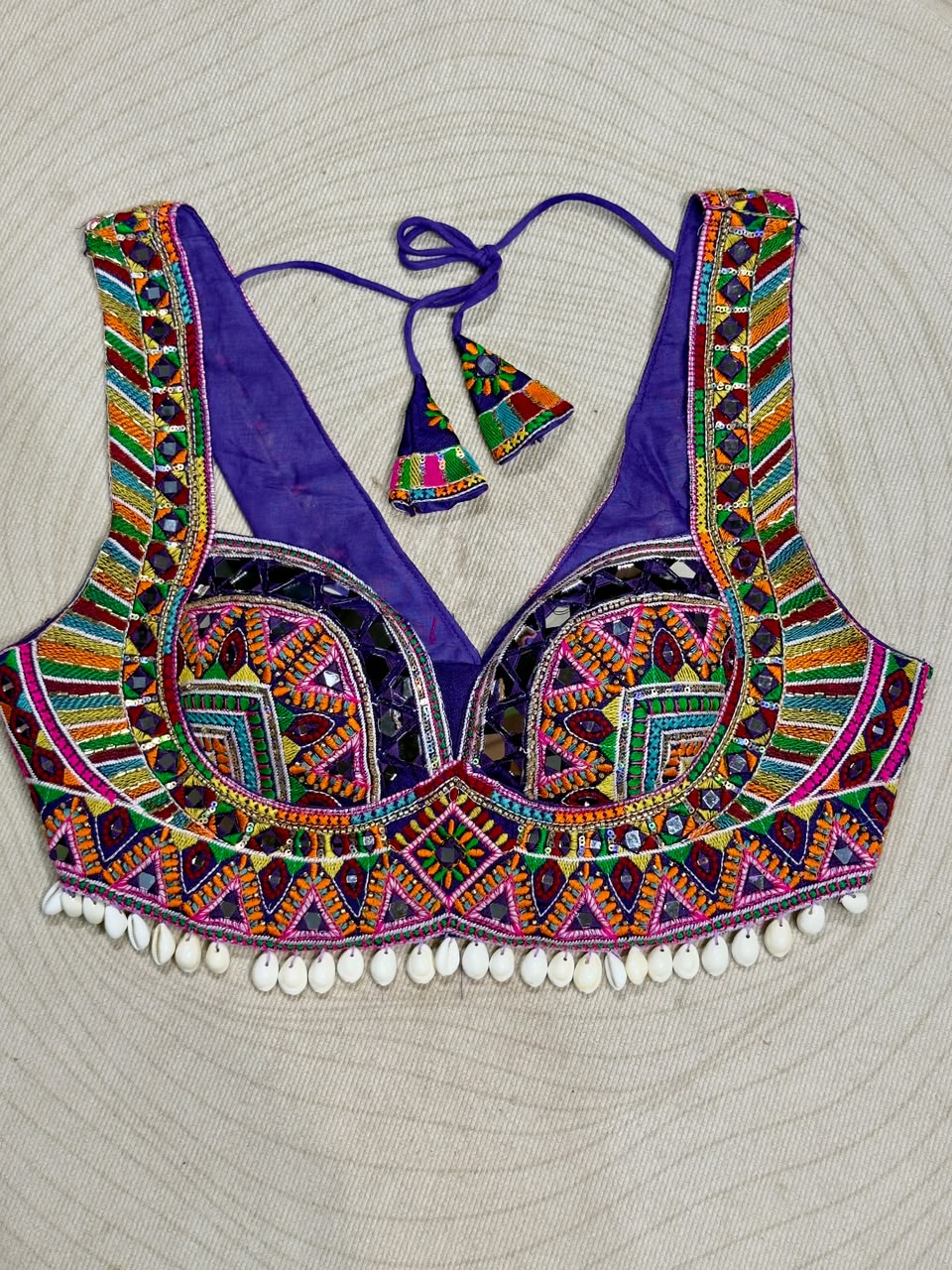 SHAGUN FASHION Premium Designer Mirror & Threadwork Choli Blouse