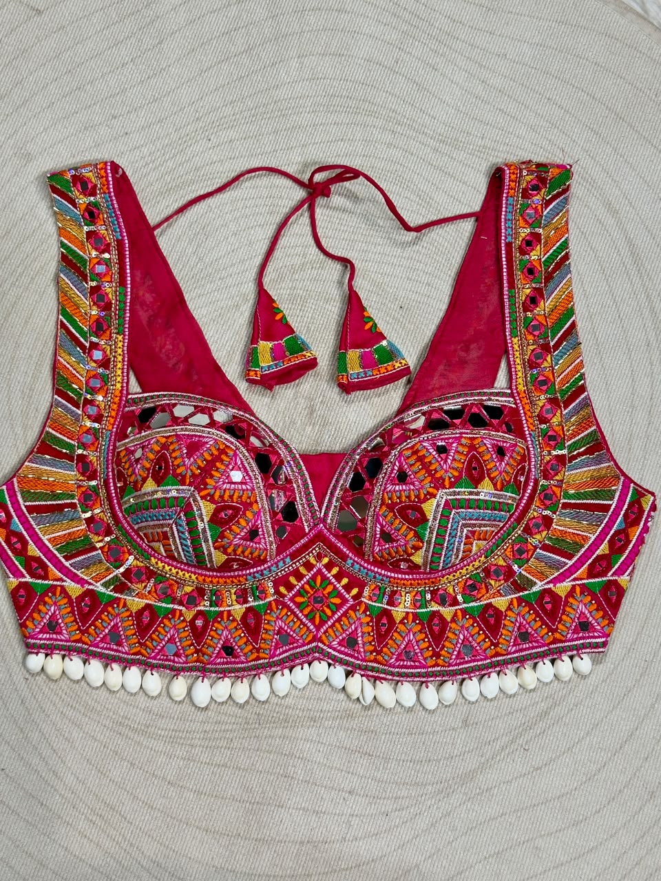 SHAGUN FASHION Premium Designer Mirror & Threadwork Choli Blouse