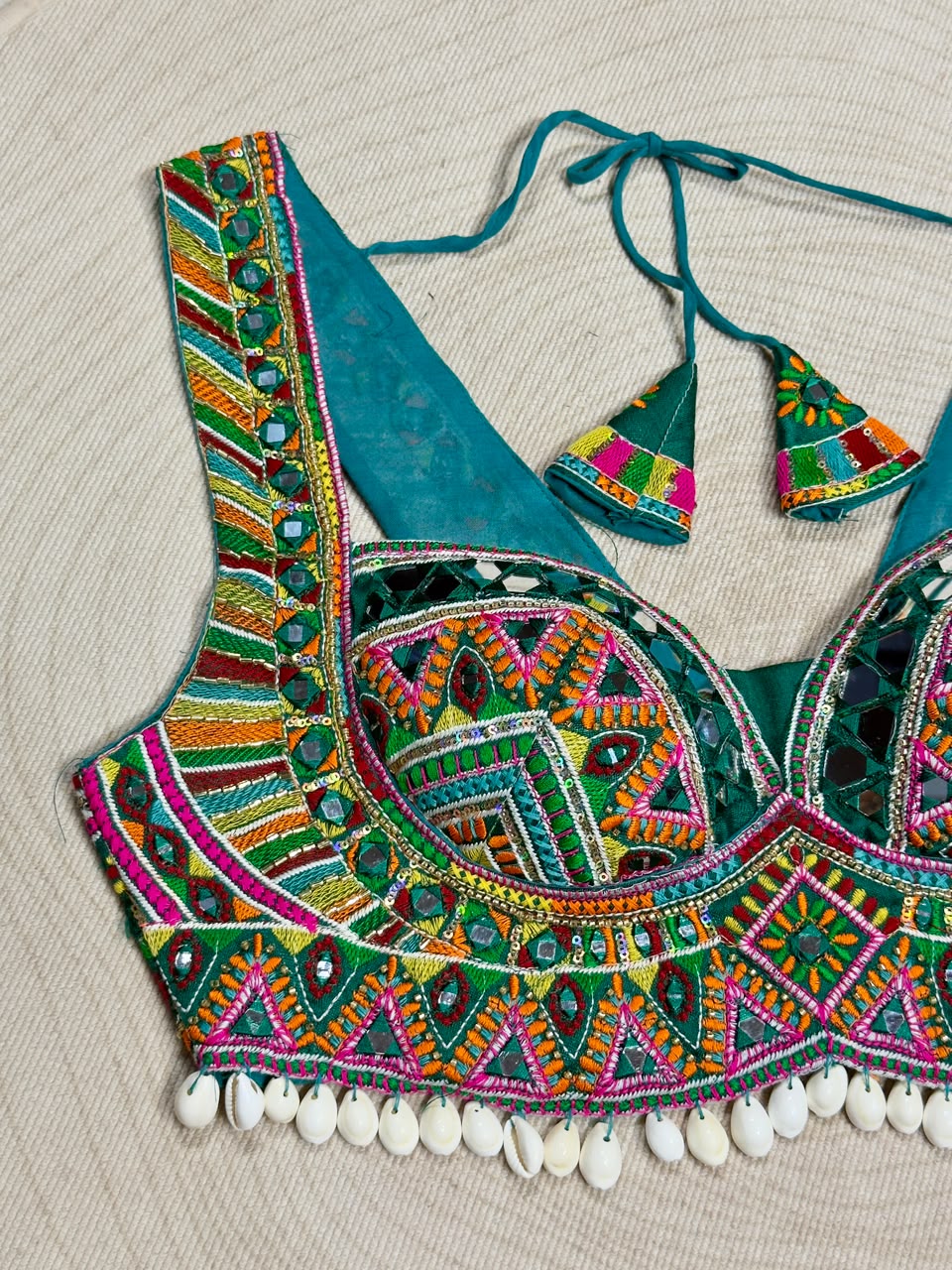 SHAGUN FASHION Premium Designer Mirror & Threadwork Choli Blouse