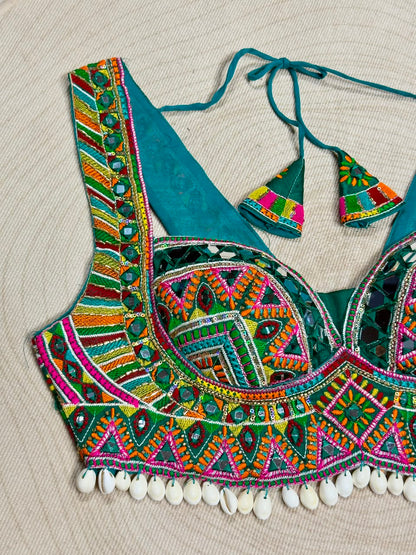 SHAGUN FASHION Premium Designer Mirror & Threadwork Choli Blouse