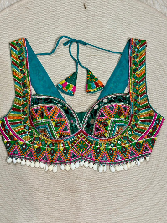 SHAGUN FASHION Premium Designer Mirror & Threadwork Choli Blouse