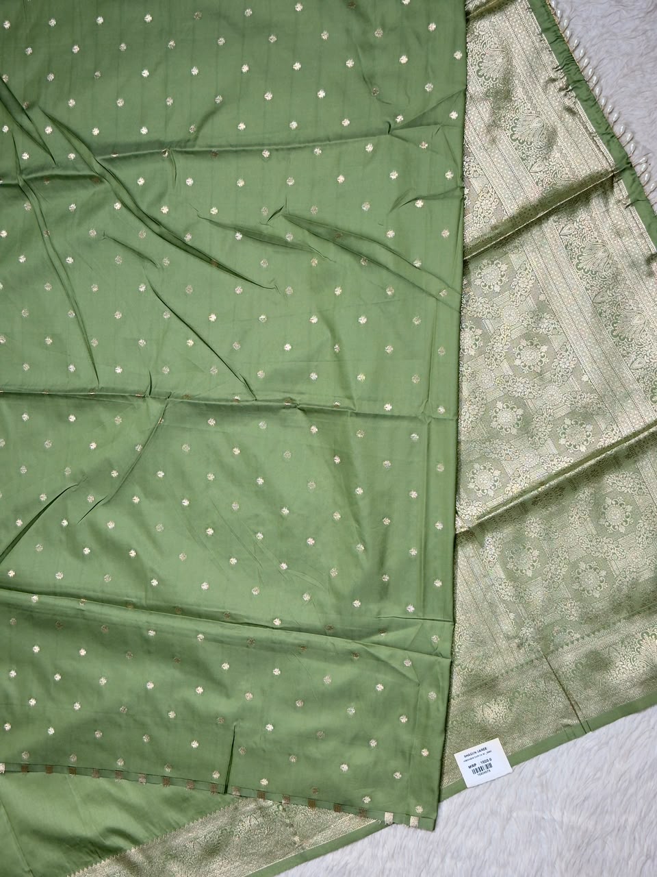SHAGUN FASHION Exclusive Himanshi Satin Silk Saree with Rich Weaved Zari Pallu & Pearl Latkan