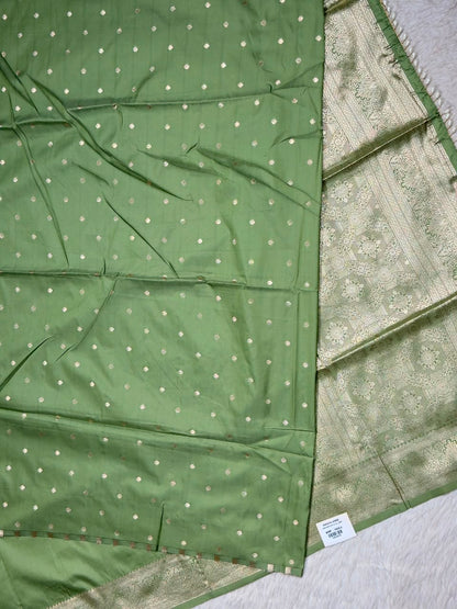 SHAGUN FASHION Exclusive Himanshi Satin Silk Saree with Rich Weaved Zari Pallu & Pearl Latkan