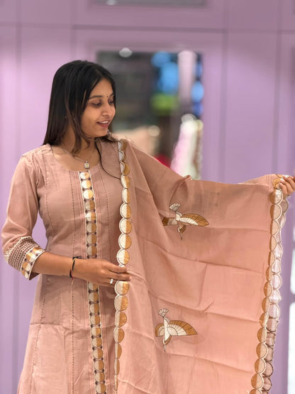 SHAGUN FASHION Premium Designer Cotton Anarkali Suit Set with Cutwork Dupatta & Pant | Exclusively on zankhi.in