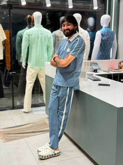 SHAGUN FASHION – Premium Men’s Half-Zip Polo & Track Pant Co-Ord Set