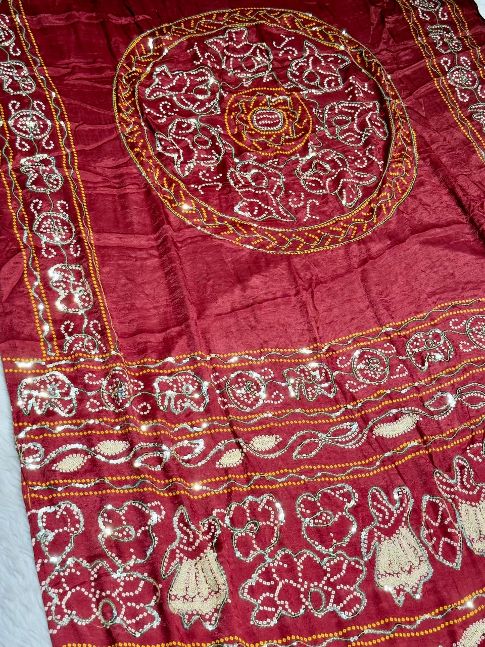 SHAGUN FASHION Exclusive Raasleela Sequins & Bandhani Silk Saree Collection